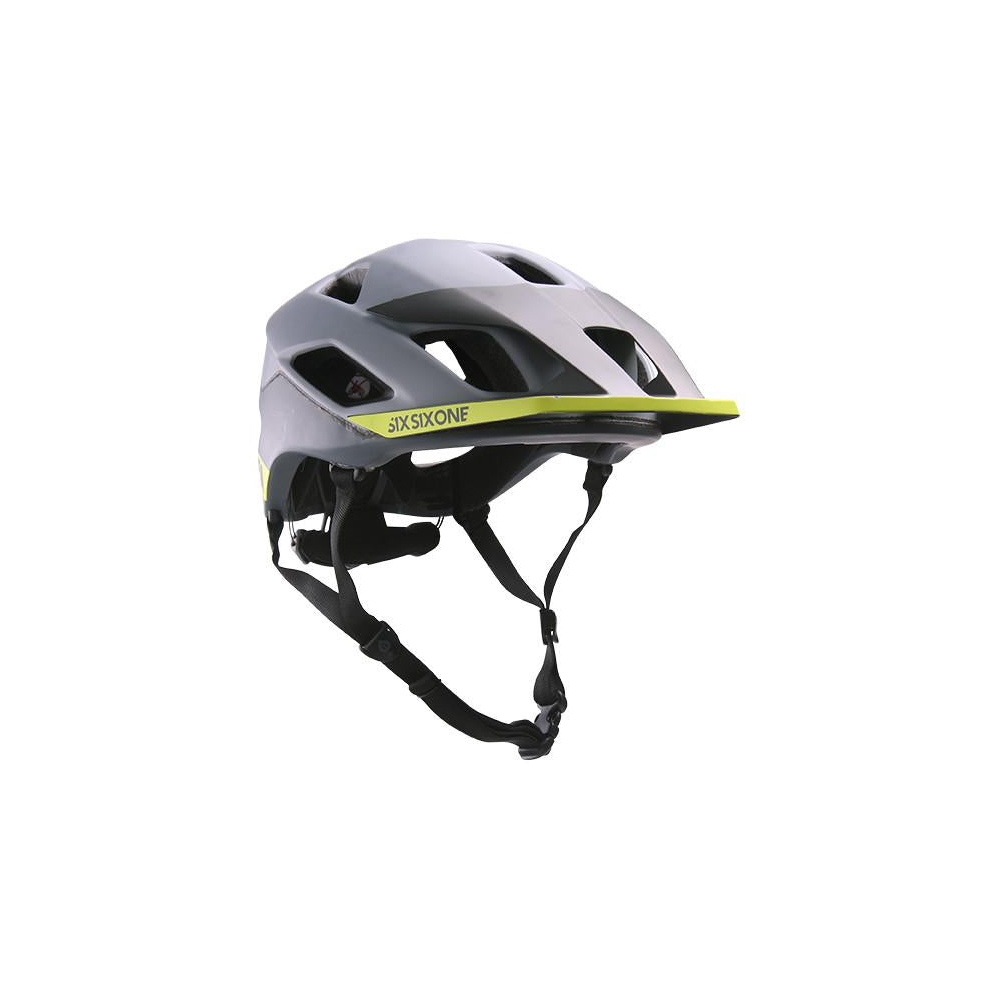 Casco de color gris mate y verde talla XS-S SIXSIXONE