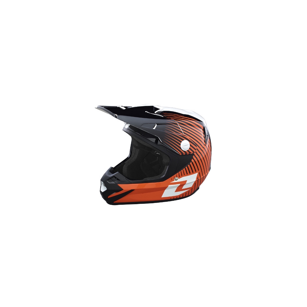 Casco de moto color blanco y naranja SIXSIXONE