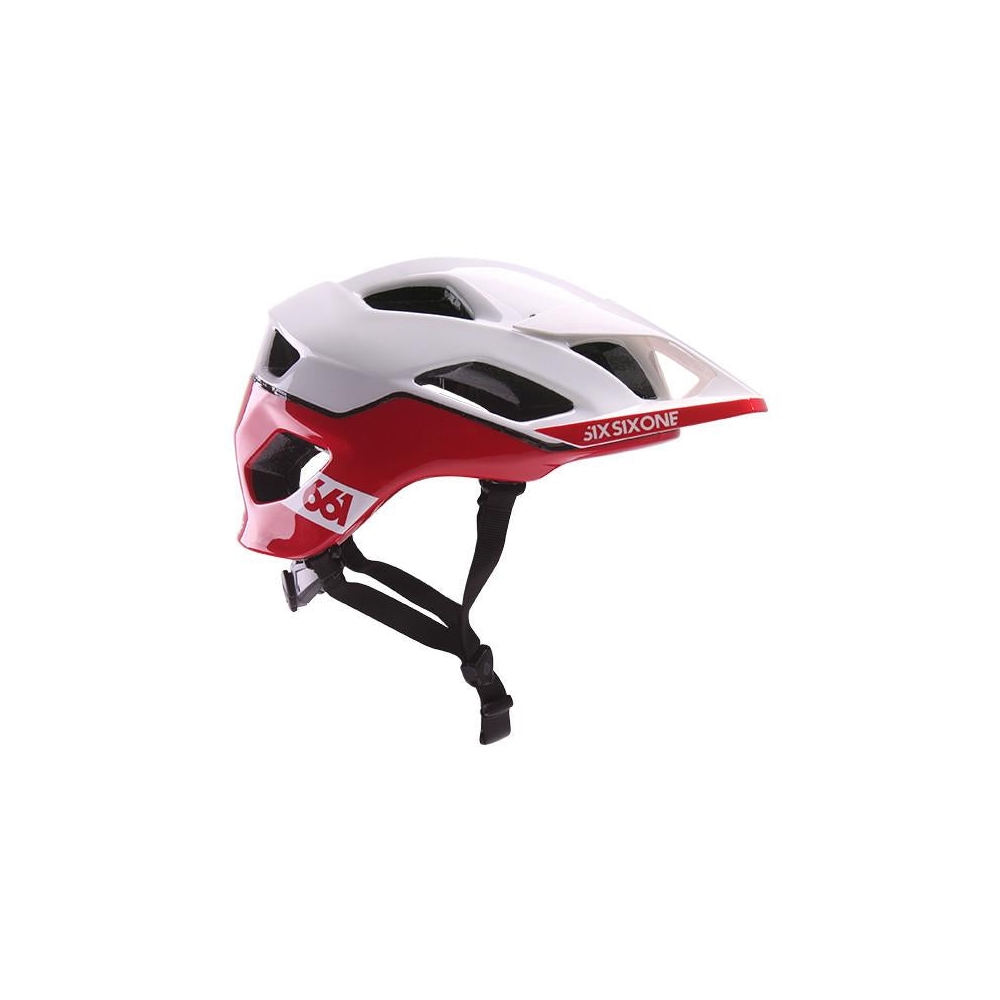 Casco color blanco y rojo talla XS-S SIXSIXONE