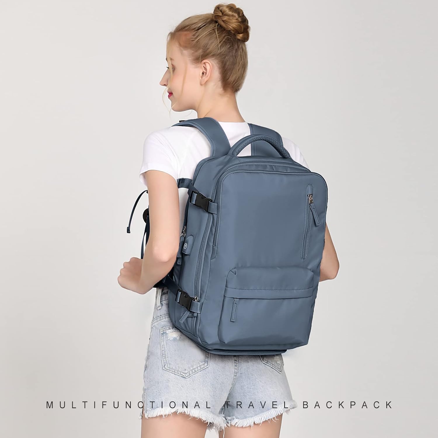 Blue Pinafore Denim Dress