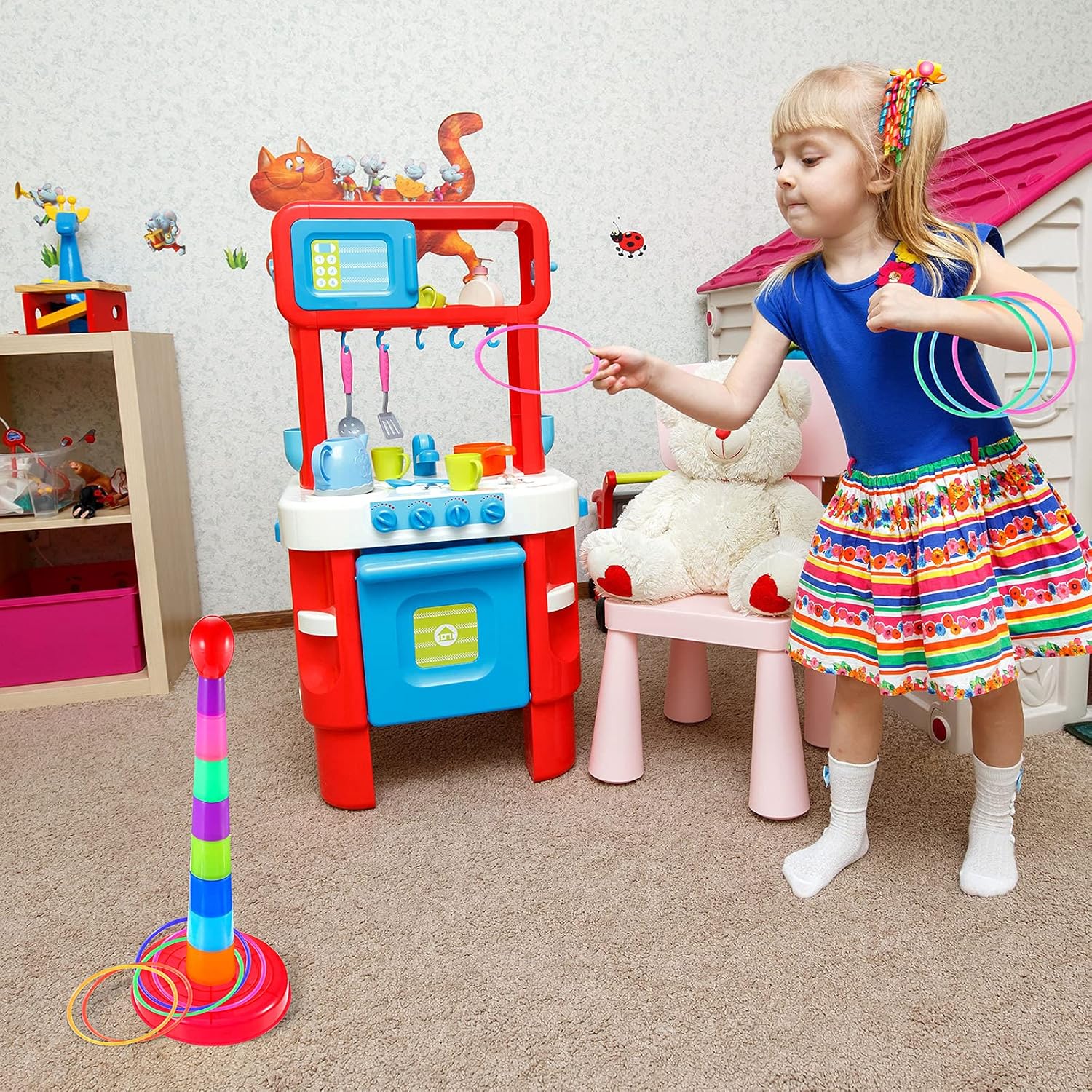 Blue Pinafore Denim Dress