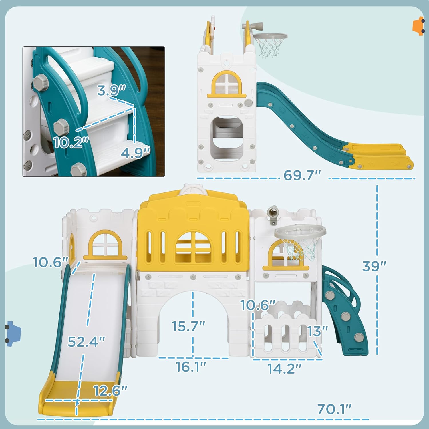 Blue Pinafore Denim Dress