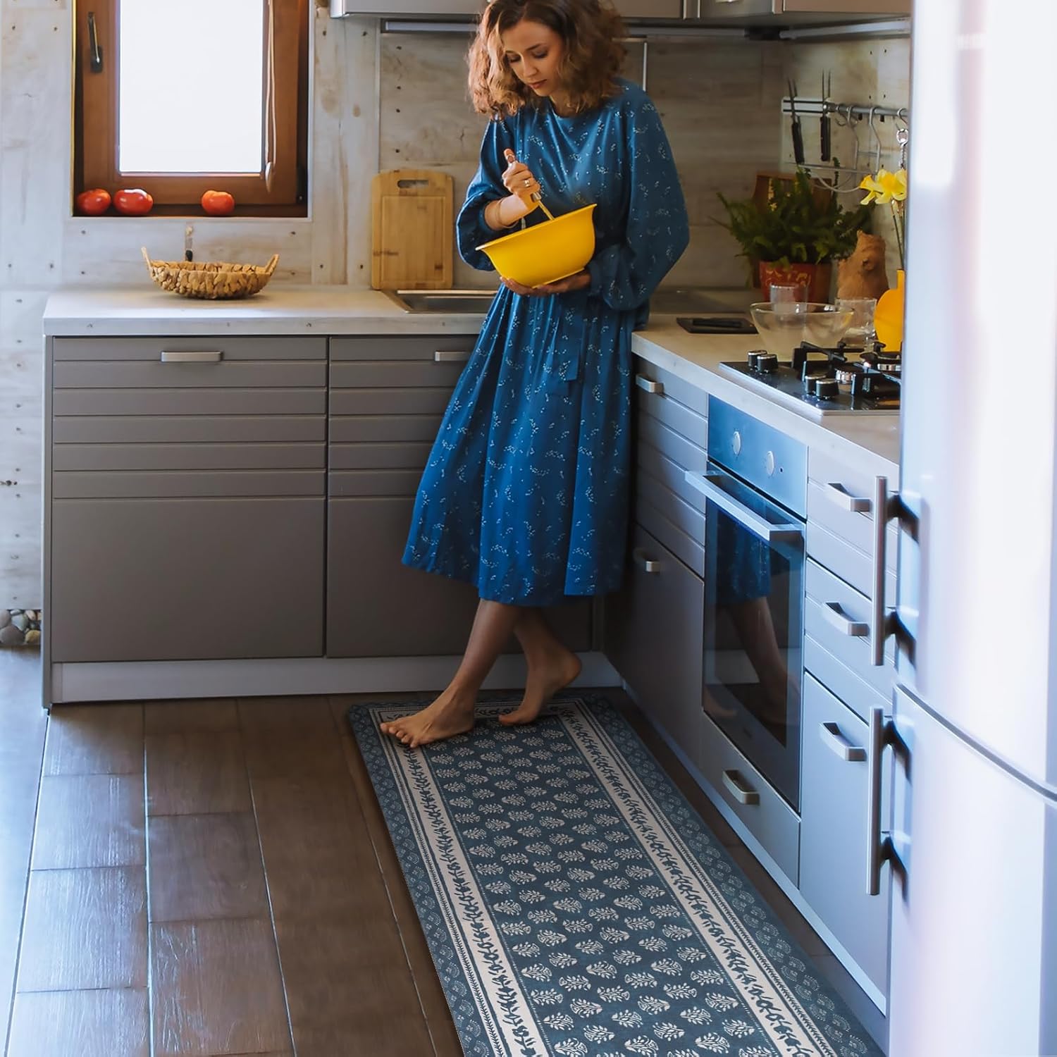 Blue Pinafore Denim Dress