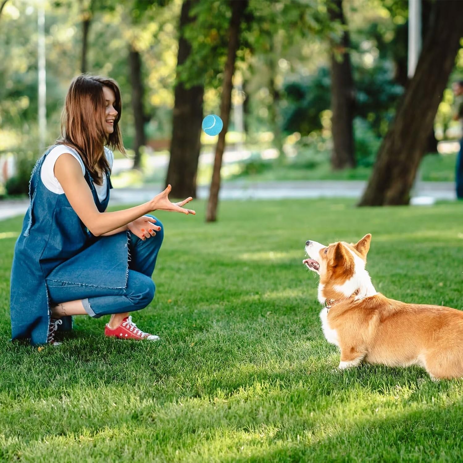 Blue Pinafore Denim Dress