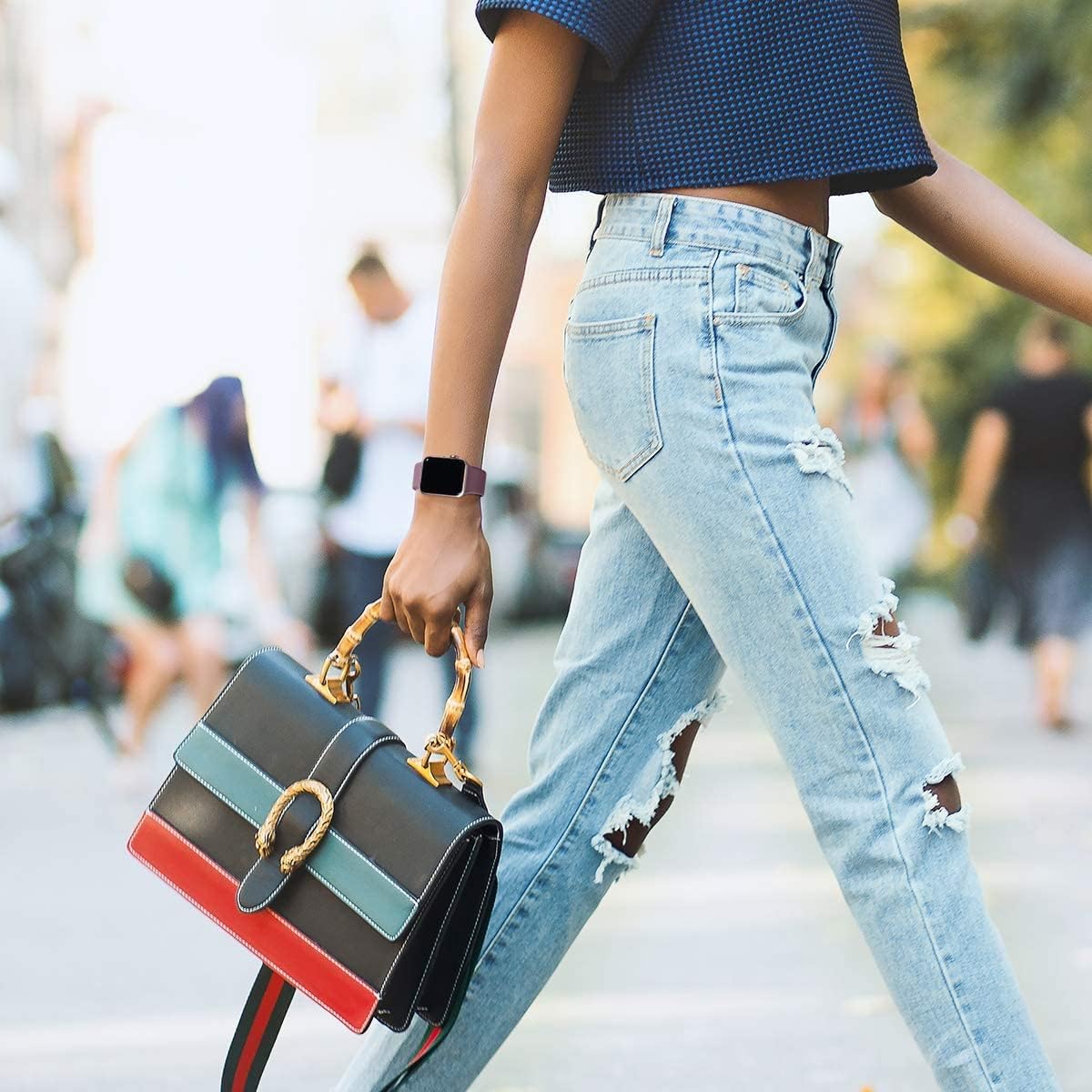 Blue Pinafore Denim Dress