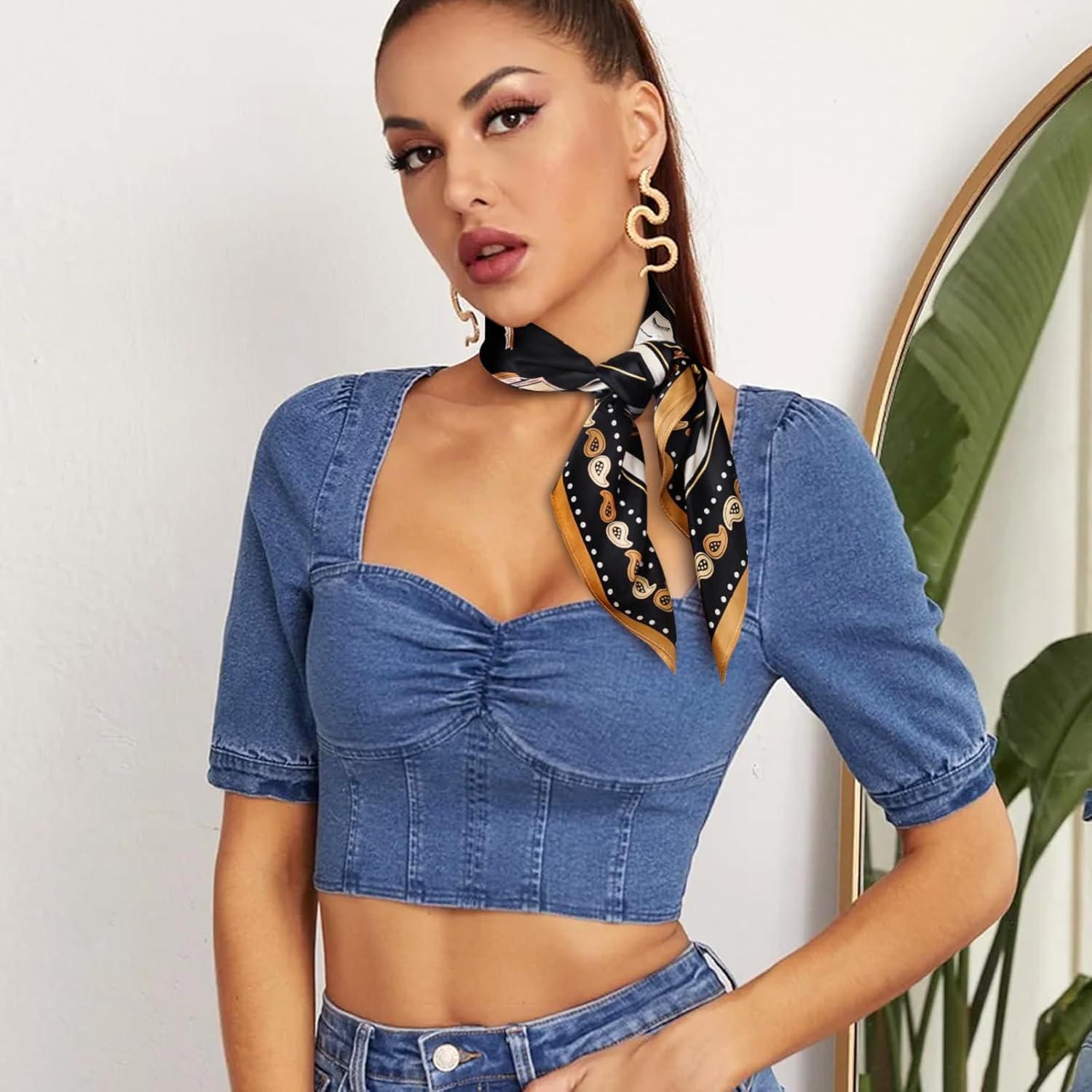 Blue Pinafore Denim Dress