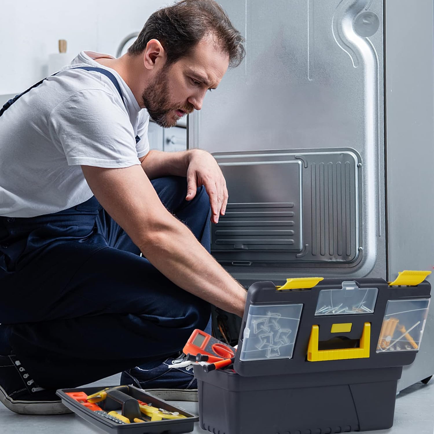 Blue Pinafore Denim Dress