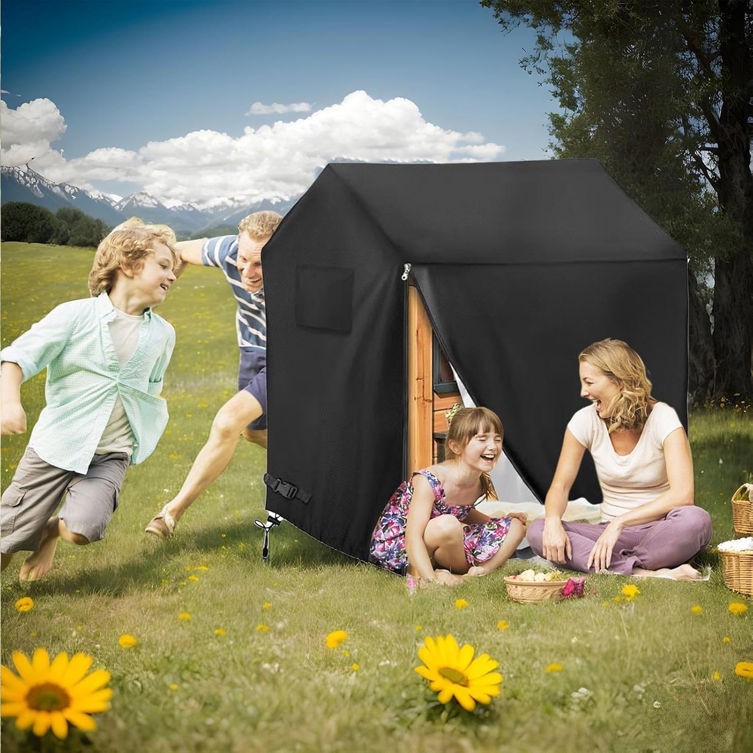 Blue Pinafore Denim Dress