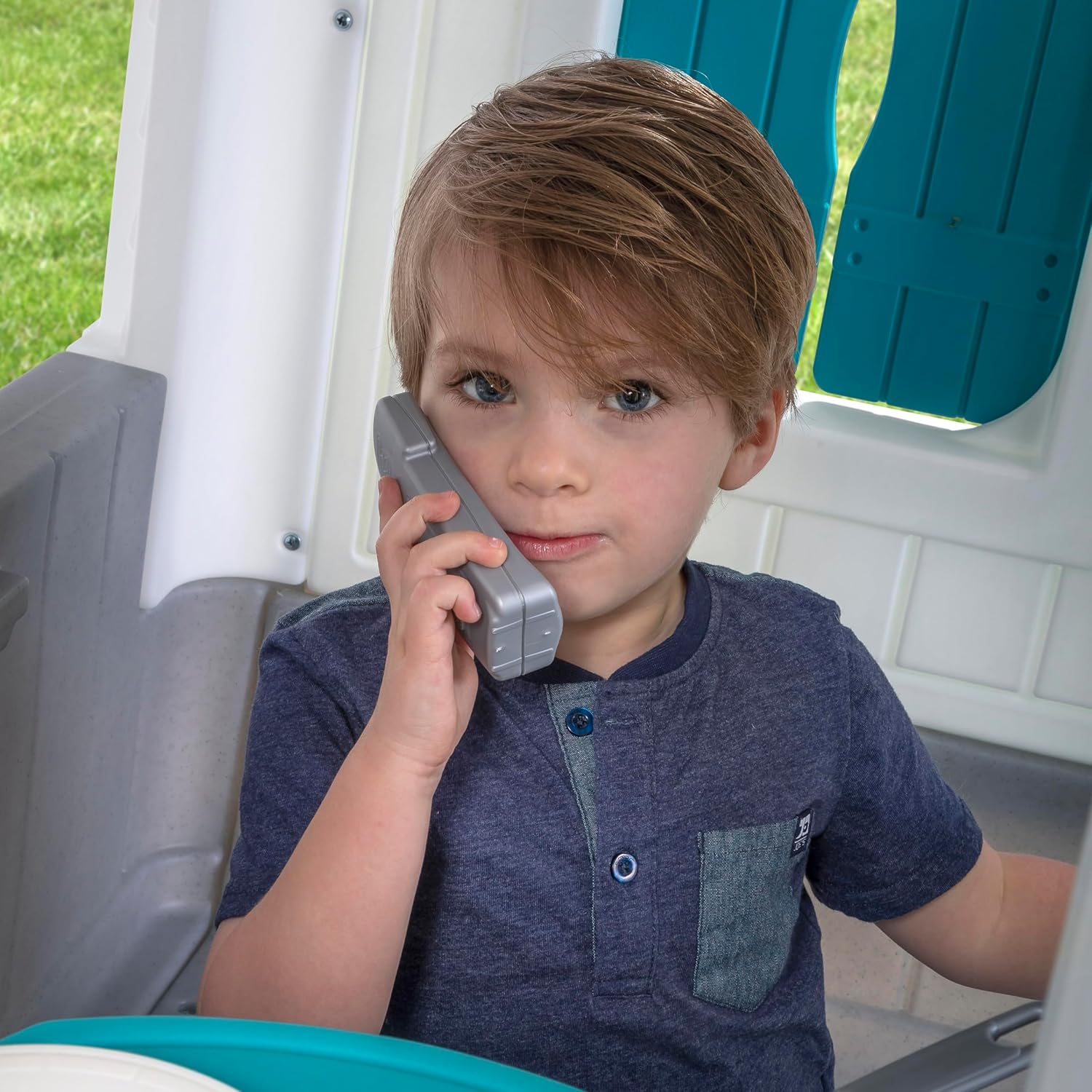 Blue Pinafore Denim Dress