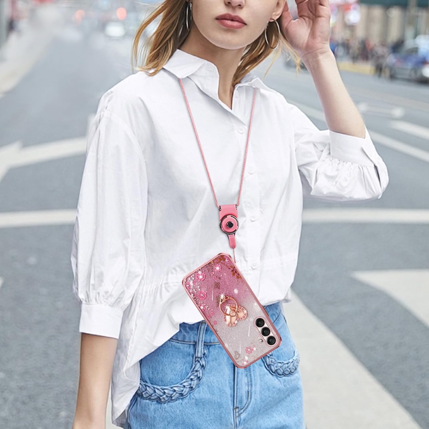 Blue Pinafore Denim Dress