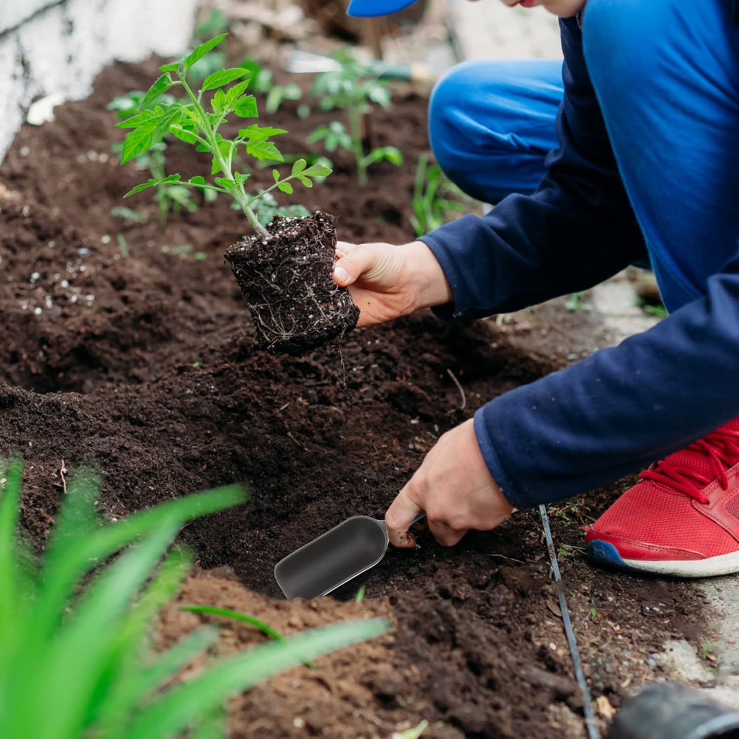 Blue Pinafore Denim Dress