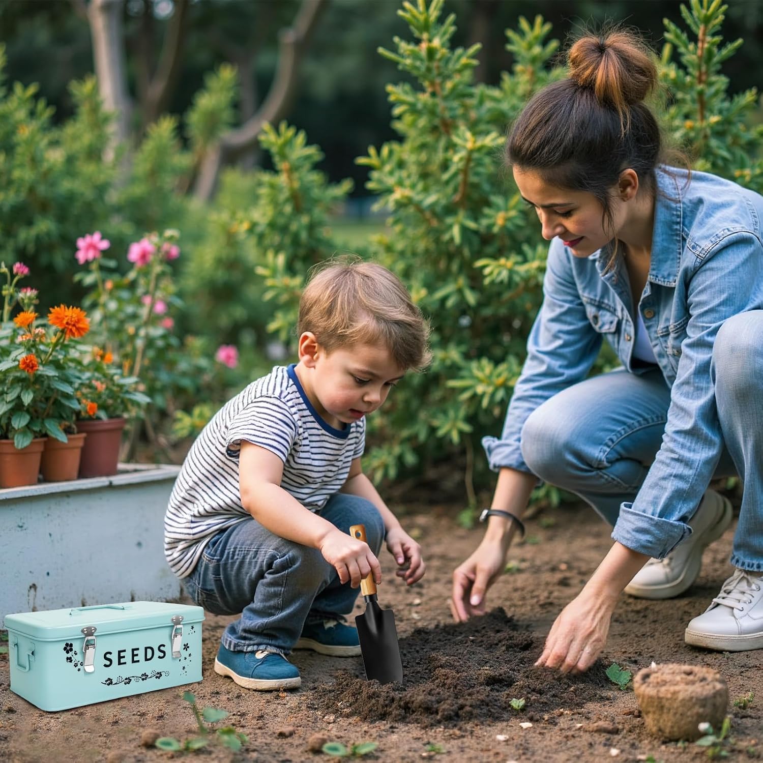 Blue Pinafore Denim Dress