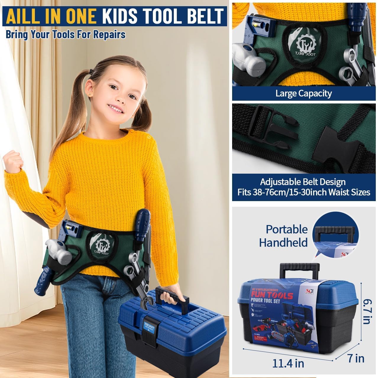 Blue Pinafore Denim Dress