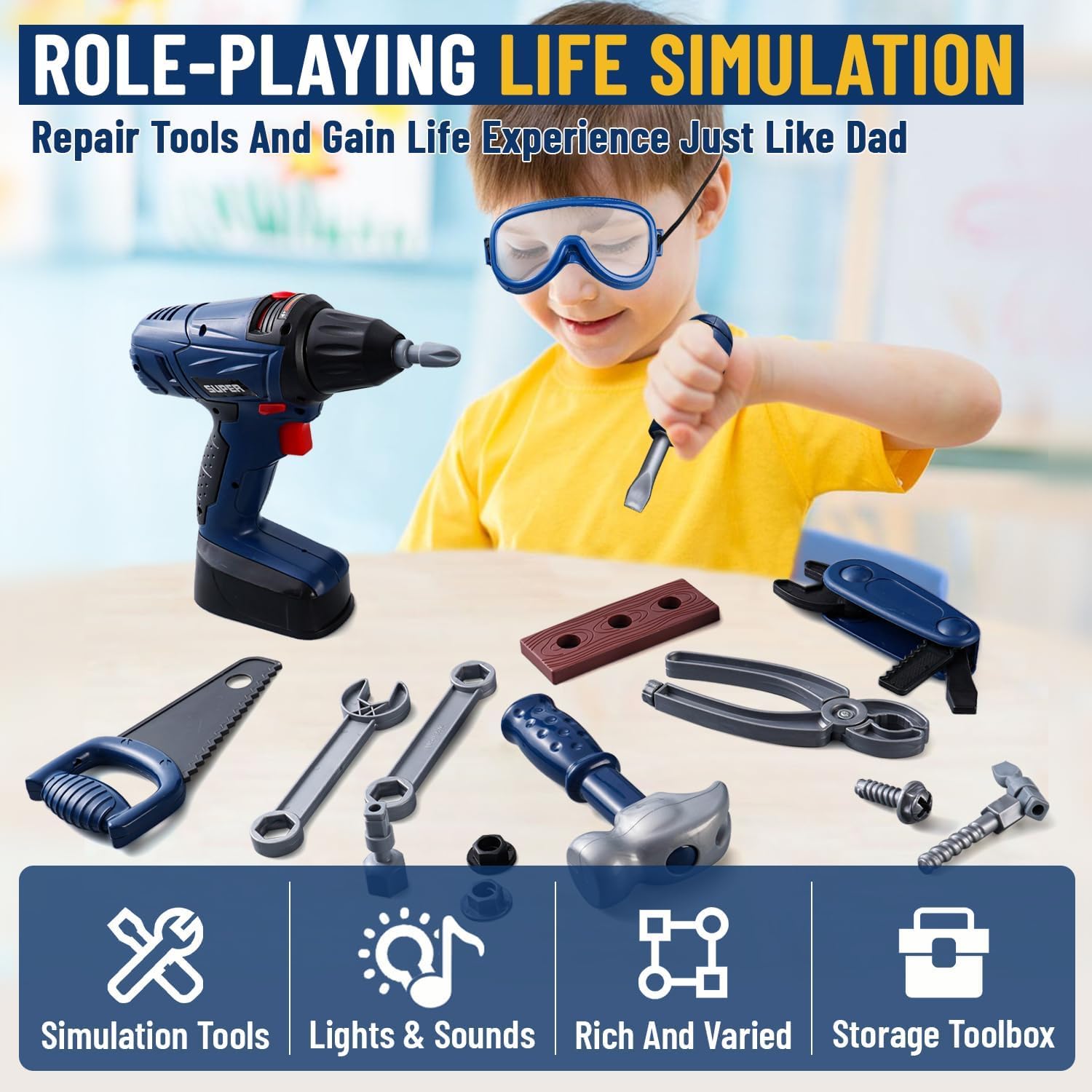 Blue Pinafore Denim Dress