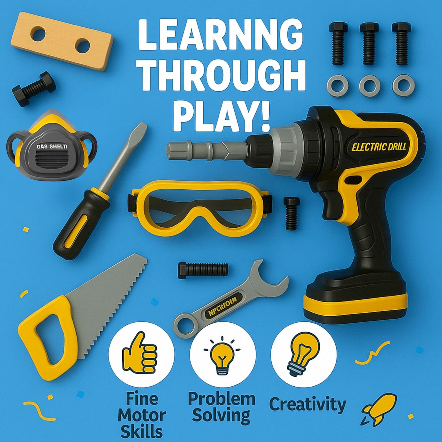 Blue Pinafore Denim Dress