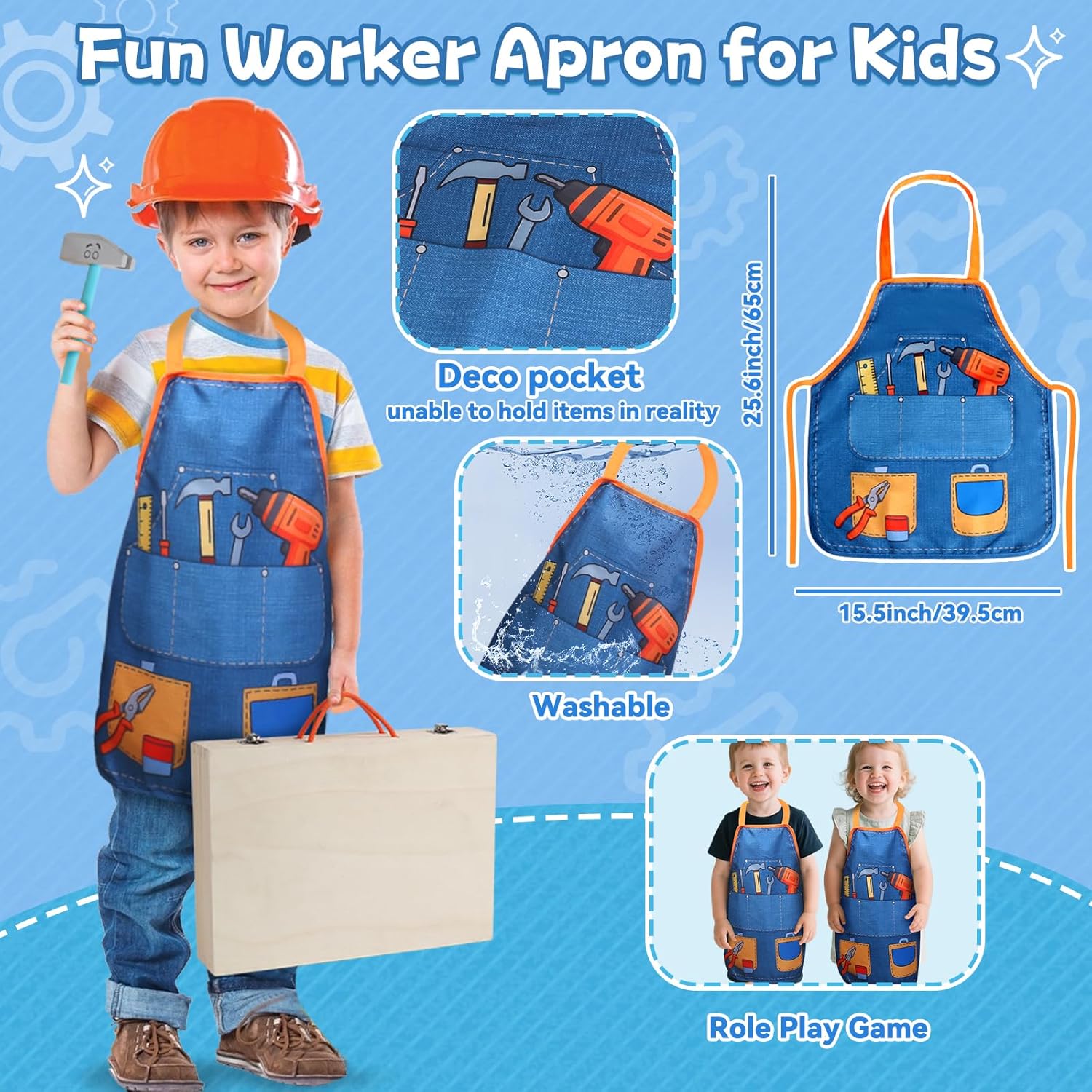 Blue Pinafore Denim Dress