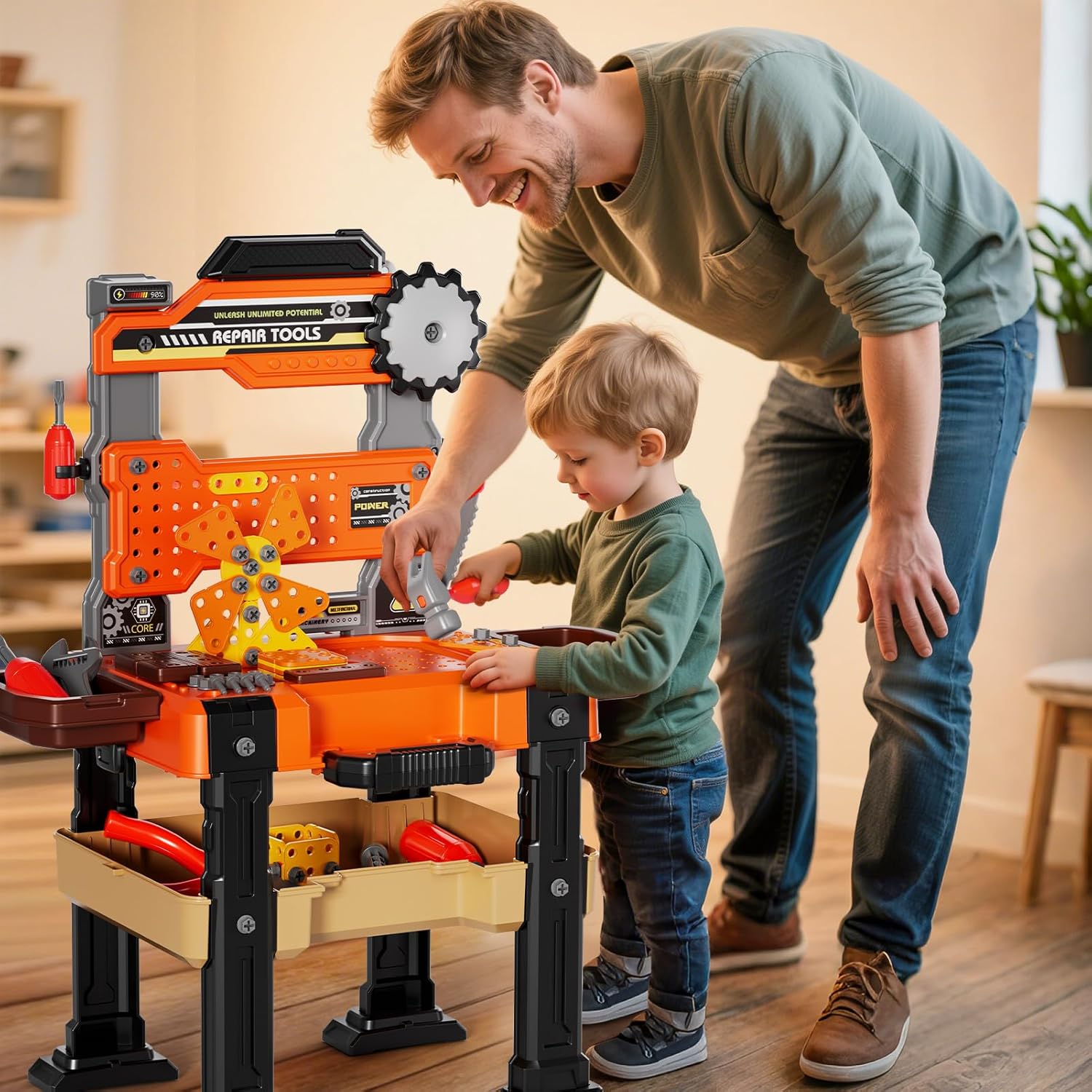 Blue Pinafore Denim Dress