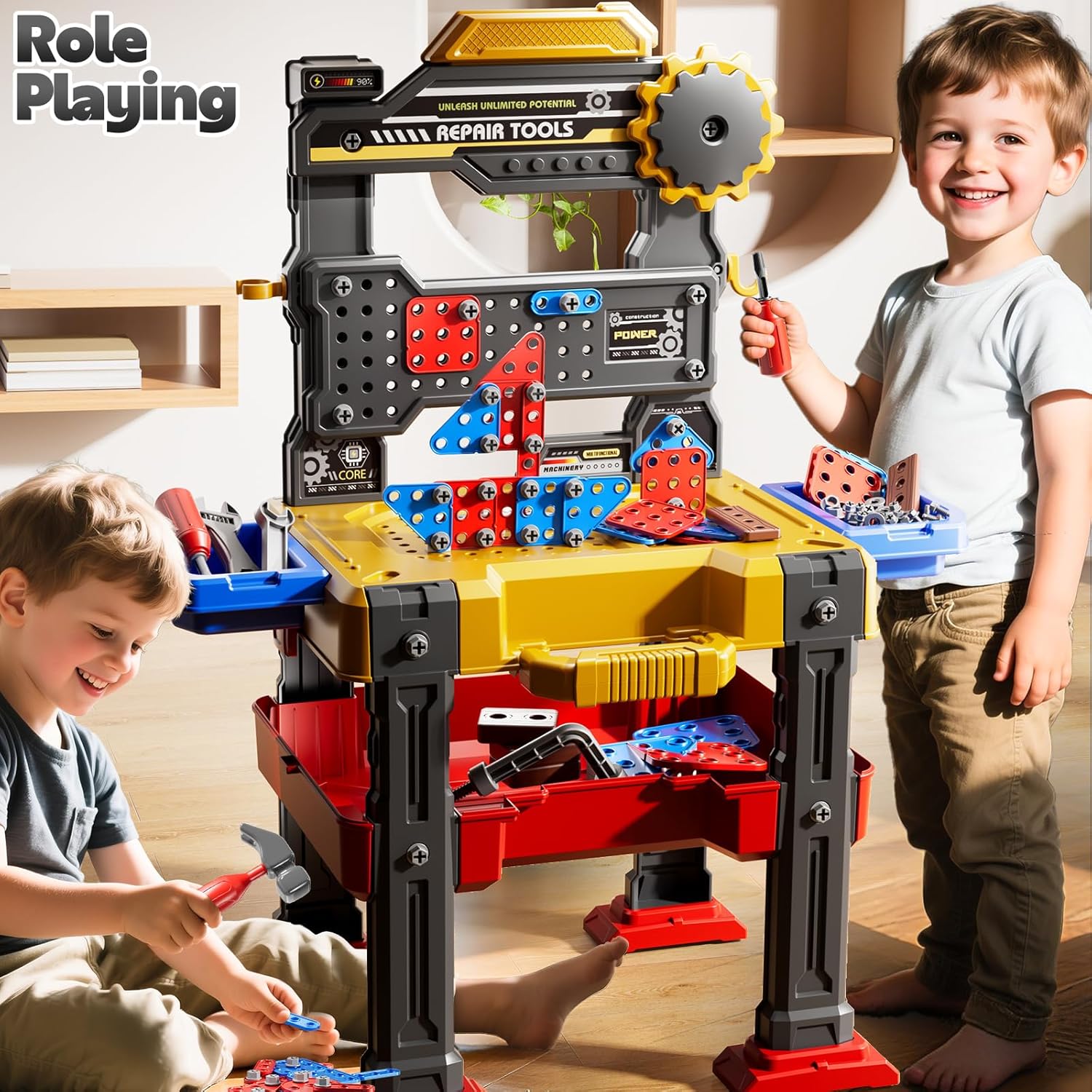 Blue Pinafore Denim Dress