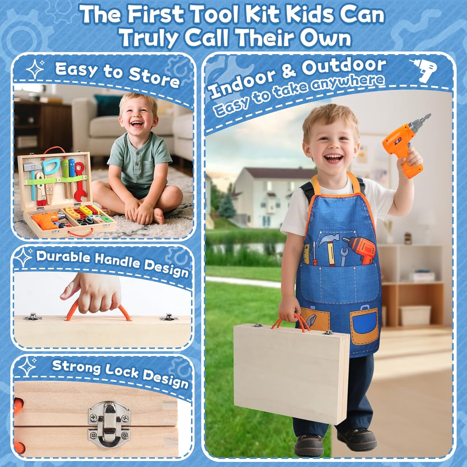 Blue Pinafore Denim Dress