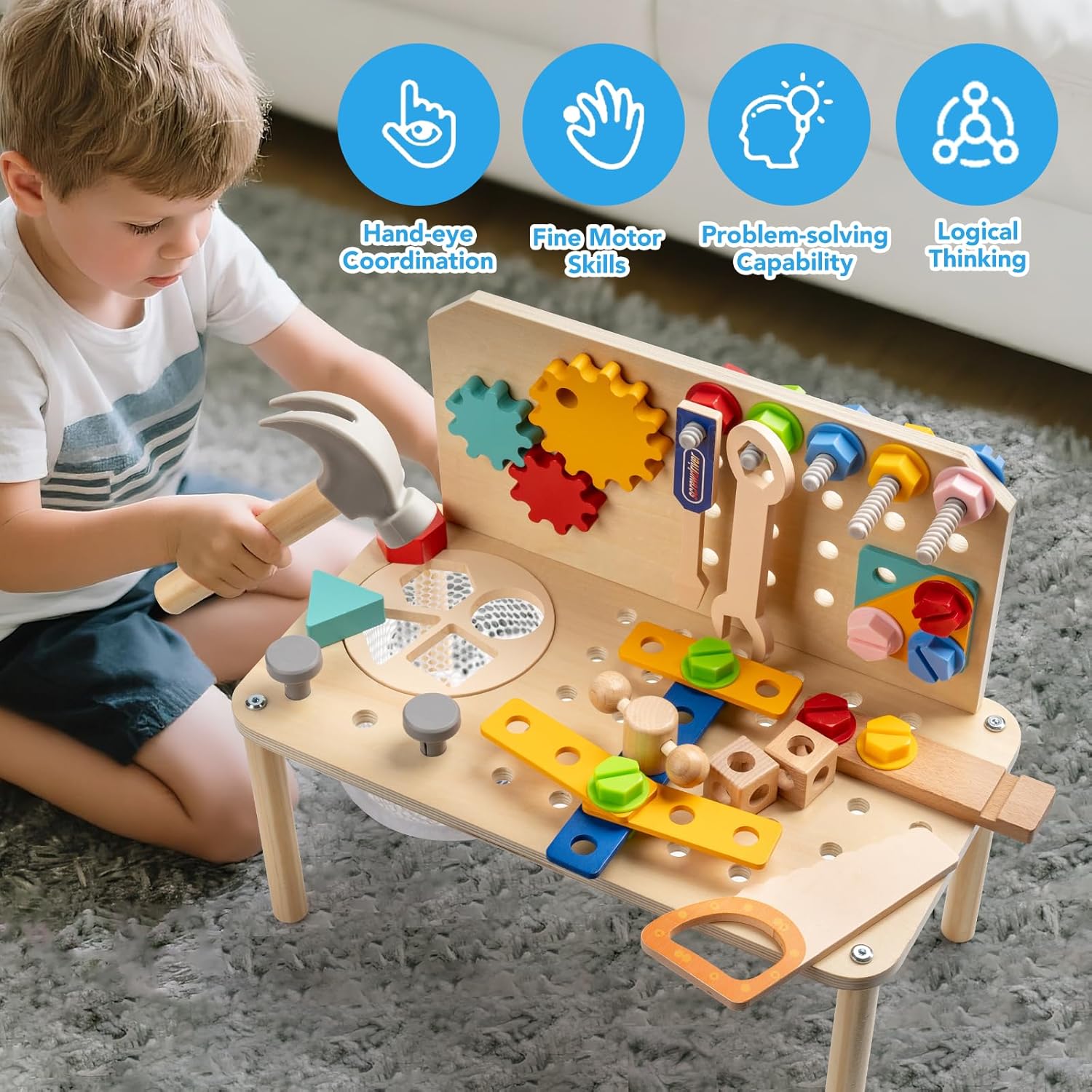 Blue Pinafore Denim Dress