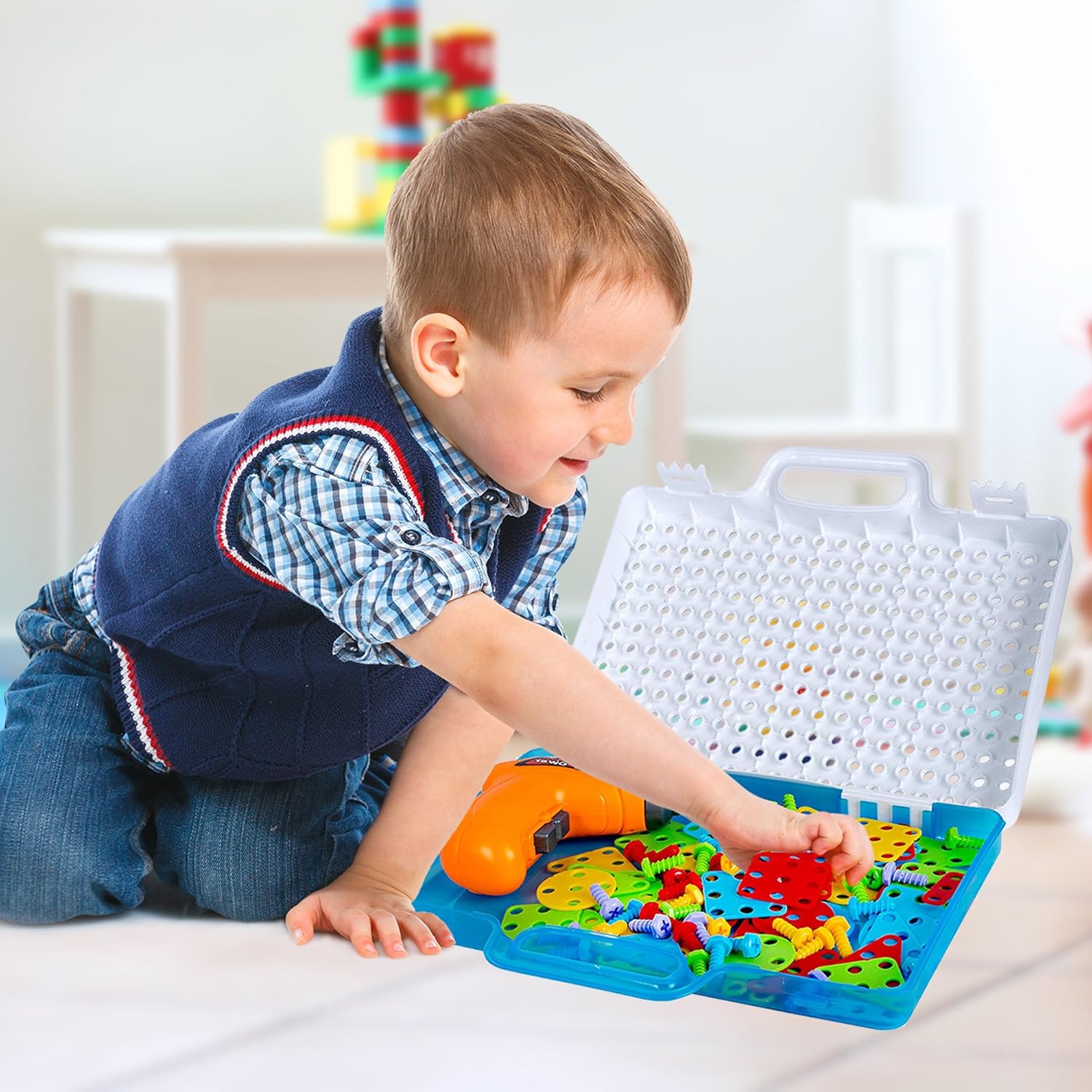 Blue Pinafore Denim Dress
