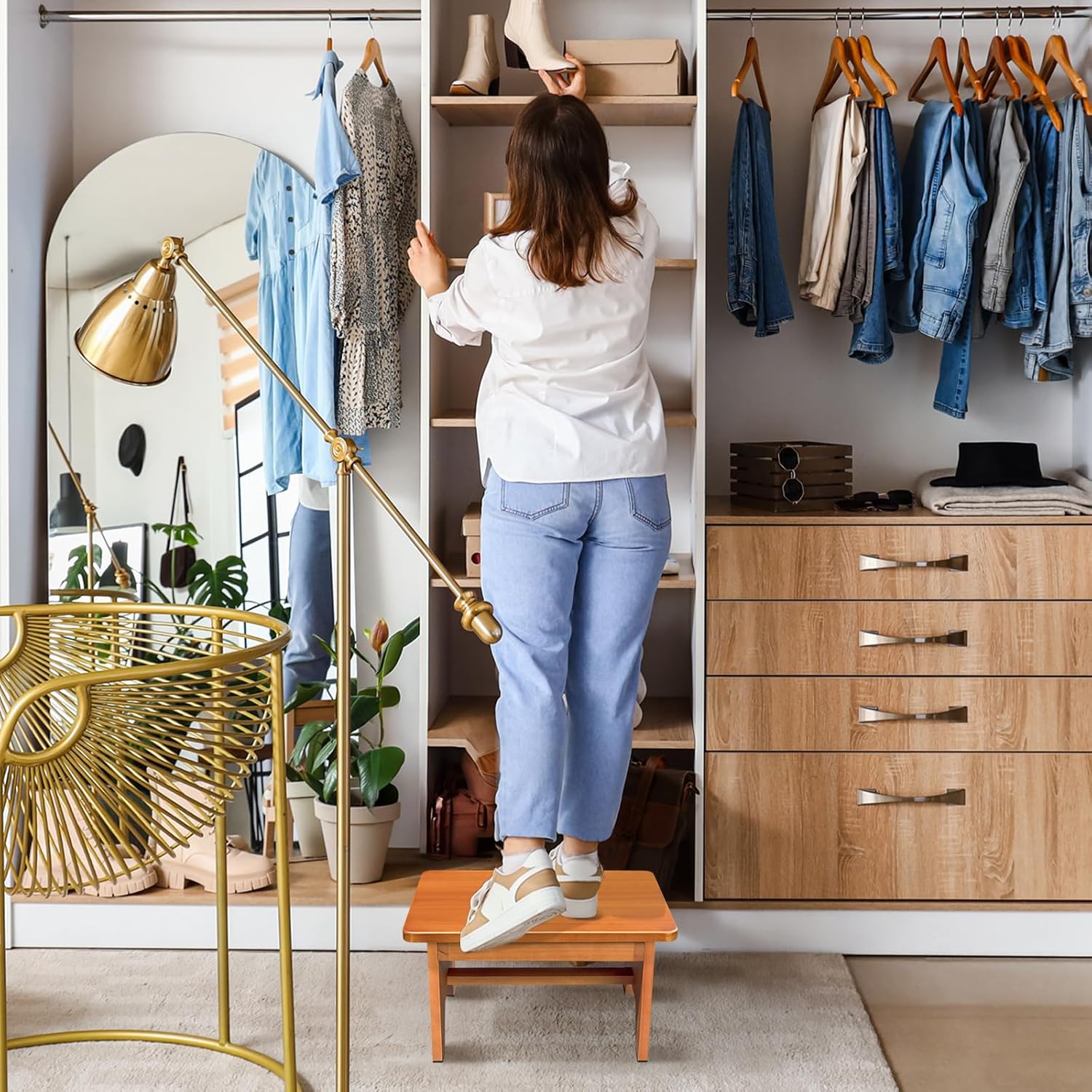 Blue Pinafore Denim Dress