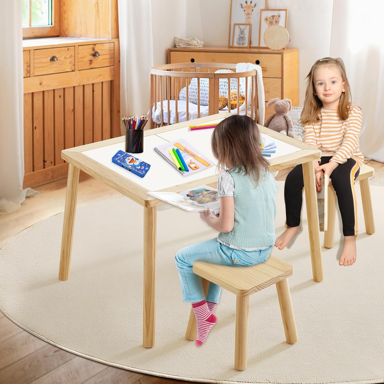 Blue Pinafore Denim Dress