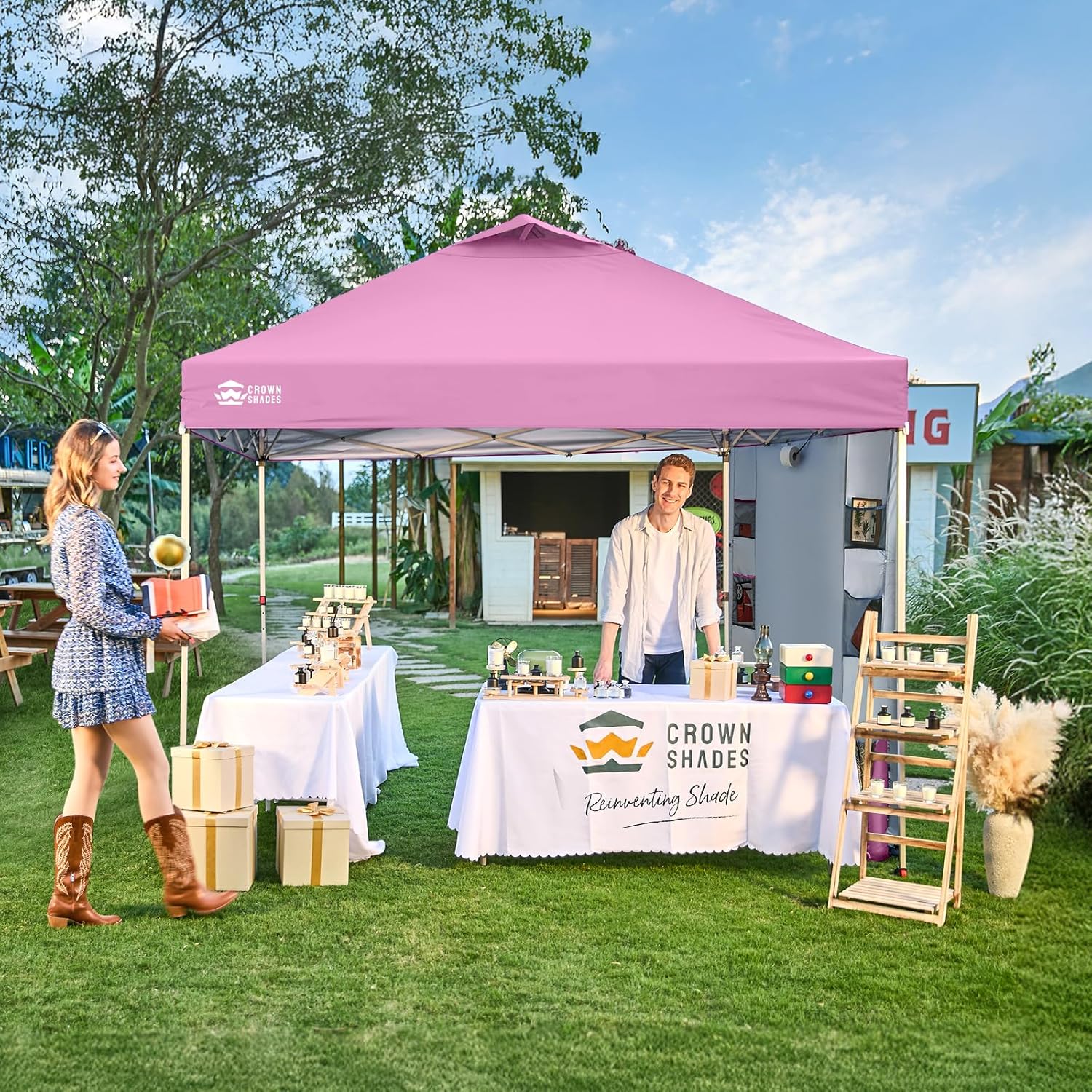 Blue Pinafore Denim Dress