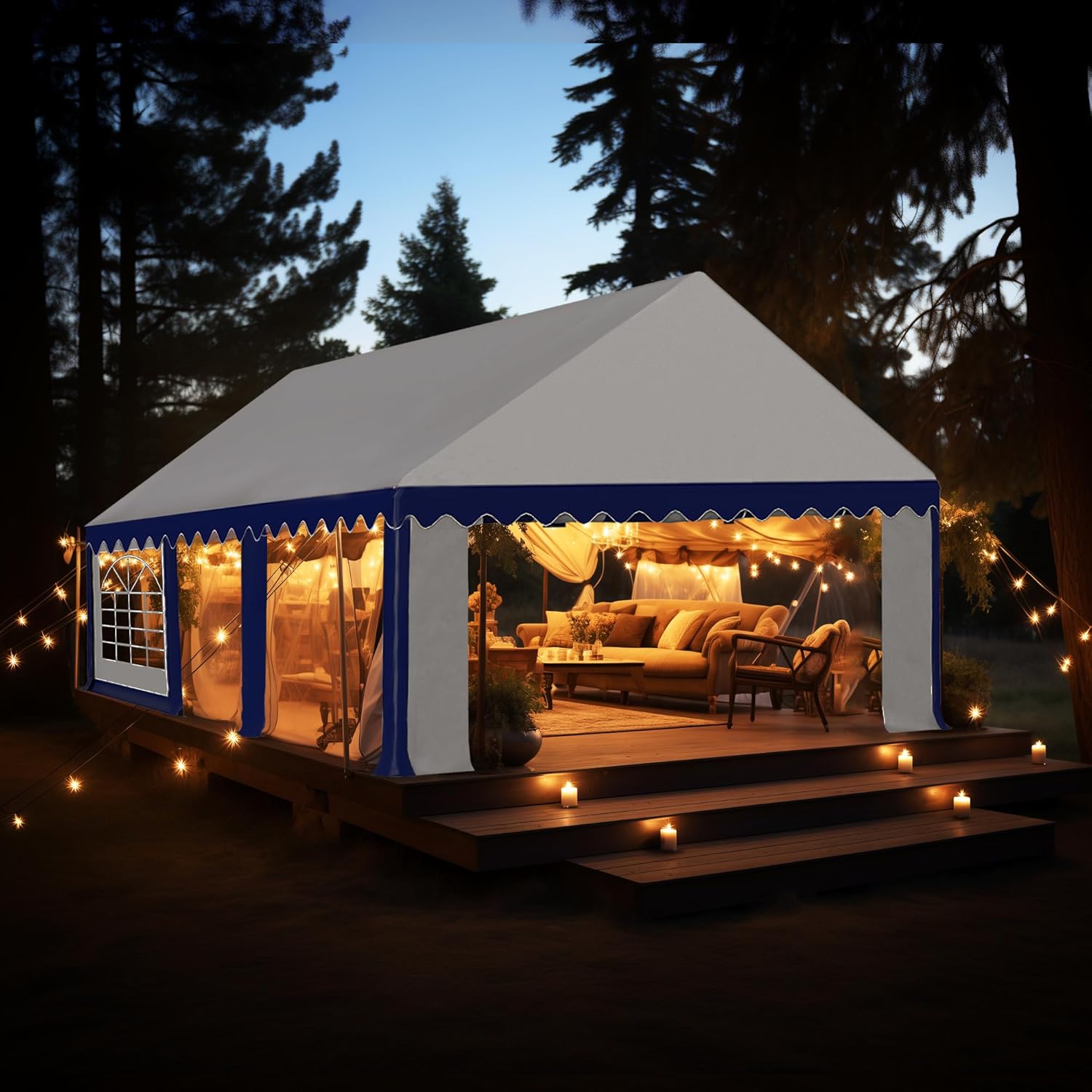 Blue Pinafore Denim Dress